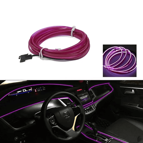 FlexiLjus Pro™ - Bilinteriör LED-ljus-Bil-BB-Lila-1 m-USB-enhet-Hemnix