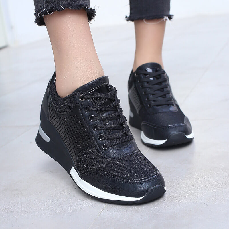 Women's Lace-Up Wedge Sneakers-Shoes for Men-Hemnix-Hemnix