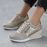 Women's Lace-Up Wedge Sneakers-Shoes for Men-Hemnix-Hemnix