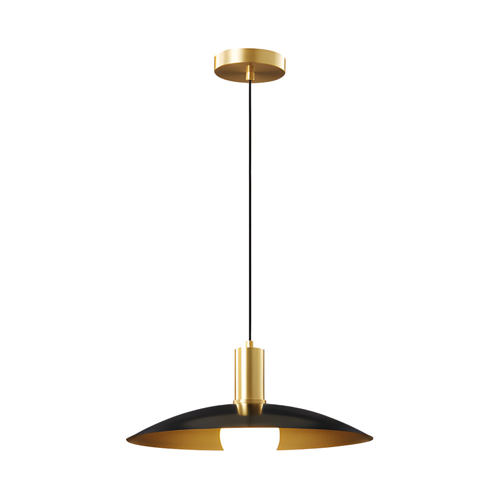 1-Ljus Mid-Century Messing Hänglampa Carvallo
