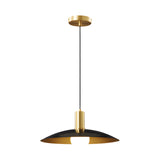 1-Ljus Mid-Century Messing Hänglampa Carvallo