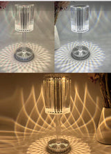 Dimbar kristallbordslampa med modern design Carvallo