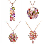 Skimrande Zircon Floral Halsband