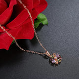 Skimrande Zircon Floral Halsband