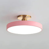 Flush Round Taklampa | Modern LED Armatur | Mjuk Glow | Metall & Akryl Carvallo