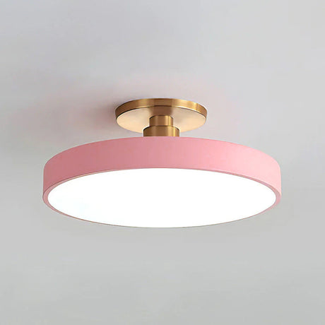 Flush Round Taklampa | Modern LED Armatur | Mjuk Glow | Metall & Akryl Carvallo