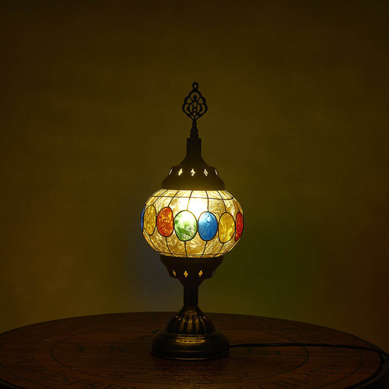 Vintage turkisk emalj järn bordslampa – tidlös One-Light Design MILA Sverige