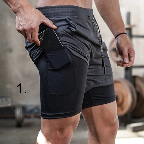 Träningsshorts med Innerbyxa för män-Personligt-BB-1-S-Hemnix