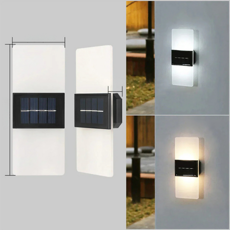 Carvallo Solar-Vägglampa Utomhus | Minimalistisk Design | IP65 Väderbeständig | LED-teknik | 58x30x140 cm Carvallo