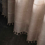 Tassel Rutig Gardin Semi Mörkläggande Draperier Carvallo