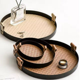 Nordic inspired rattan weave tray Carvallo