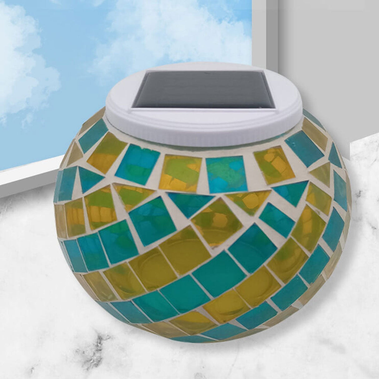 Solar LED-målat glasljus – spiralmönster för utomhuselegans MILA Sverige