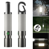 LED-ficklampa med flerfärgade filter – uppladdningsbar USB-C-lampa med camping- och nödbelysningsfunktion Carvallo