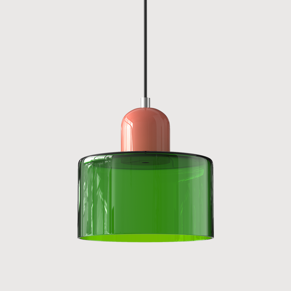 Bauhaus Glas Hänglampa | Modern Klotdesign | Justerbar Taklampa | Brick by Brick Carvallo