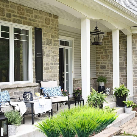 Kunstig vetegräsplanta i plast – Dekorativt gräs för trädgård, hem och utomhus Carvallo