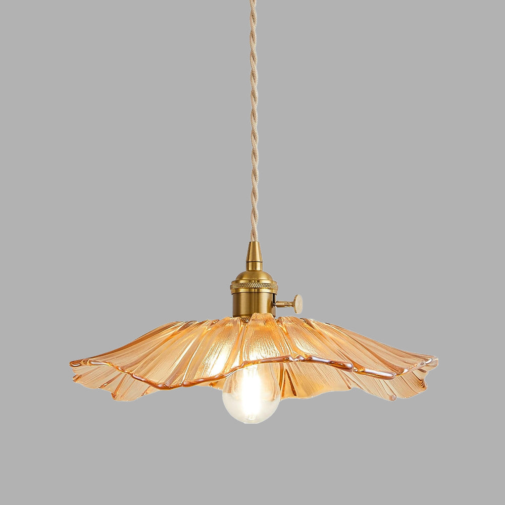 Vintage Floral Glass Pendant Light Fixture for Dining Room - Elegant Retro Design to Illuminate Your Space Carvallo