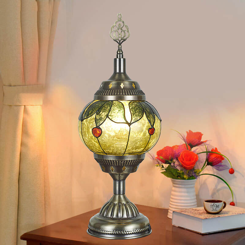 Vintage turkisk emalj järn bordslampa – tidlös One-Light Design MILA Sverige
