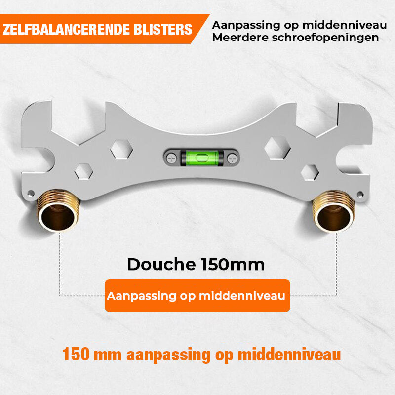 ProGrip 8-i-1 duschventilnyckel – universellt vinkelstoppverktyg med inbyggt vattenpass MILA Sverige
