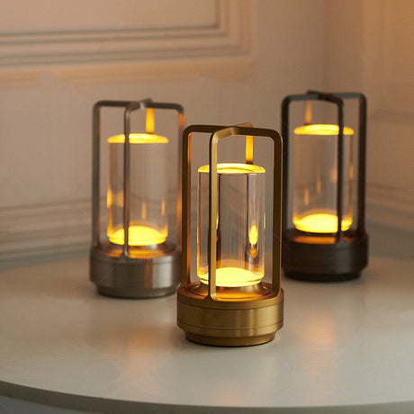 Kompakt Uppladdningsbar Dimbar Skrivbordslampa - Tidlös design utan snörning-Lights-Hemnix-Silver-Hemnix