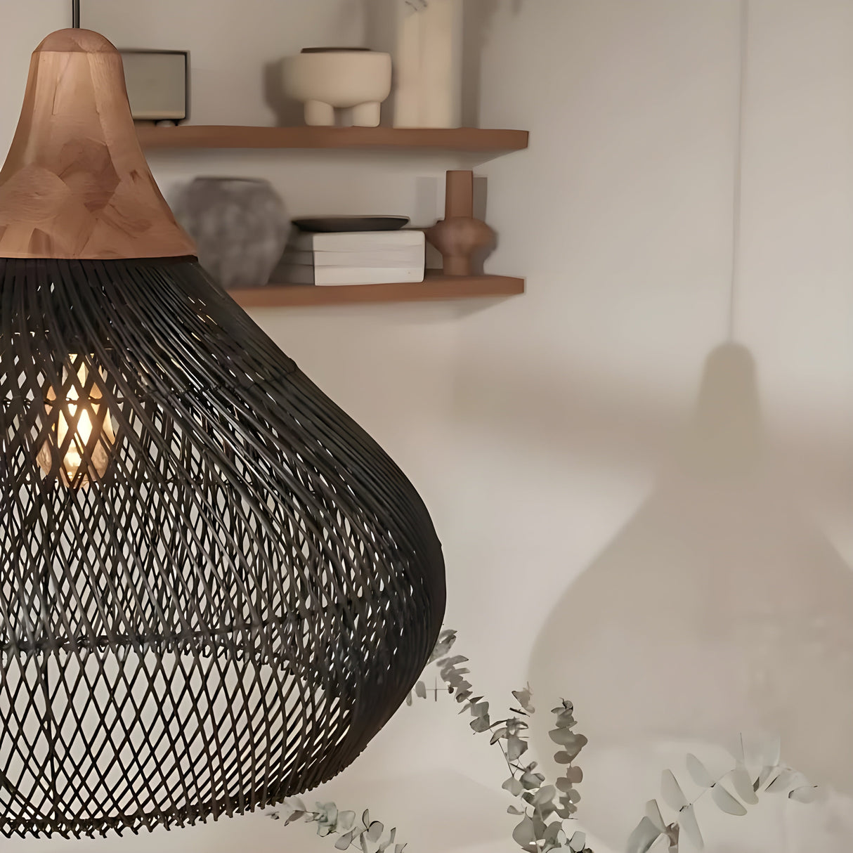 BistroBeam Light - Modern Rattan- taklampa Carvallo