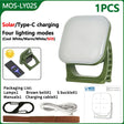 80W LED Solarbatteriladdad campinglampa med magnet och zoomfunktion Carvallo