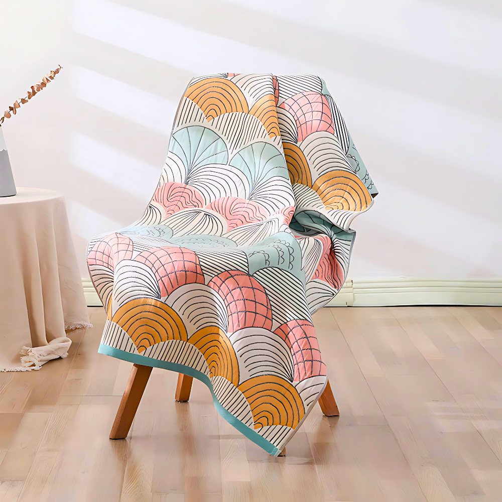 Shell Print Jacquard Bomull Handduk Carvallo