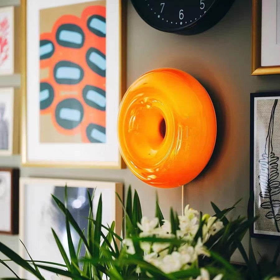 Vägglampa Modern Glas Rund Vägglampa Carvallo