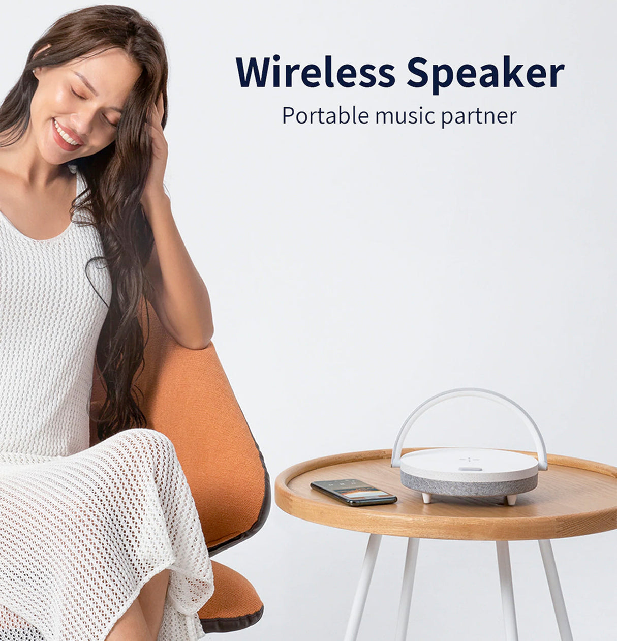 Carvallo – 4-i-1 Dimbar Sänglampa med Trådlös Laddare och Bluetooth Högtalare Carvallo