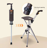 2-i-1 Fällbar Käppstol för Seniorer Carvallo