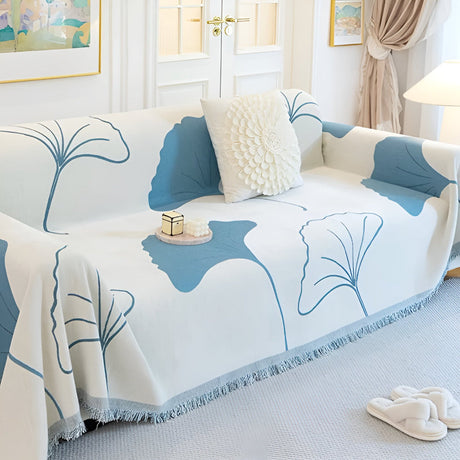 Pastoralstil Ginkgo Leaf Sofakuddöverdrag Carvallo