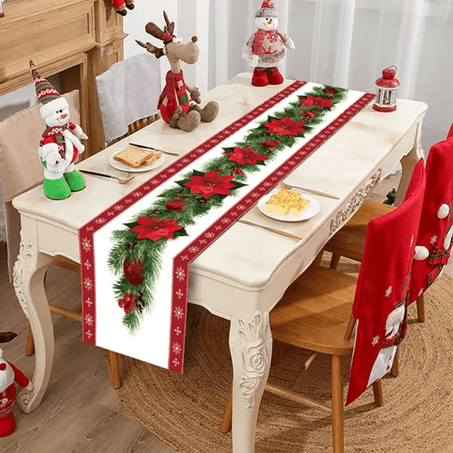 Julbordsduk i Tyg För Matbordet 180x35cm - Dekorera Matbordet i Julstämning-Jul-BB-Stil 1-Hemnix