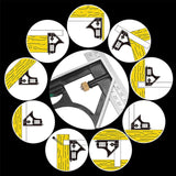 Carvallo - Rörligt vinkellinjal-set Carvallo