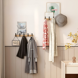 HookFlex Rack - Väggmonterad Rörlig Bambu-Krokarställning Carvallo