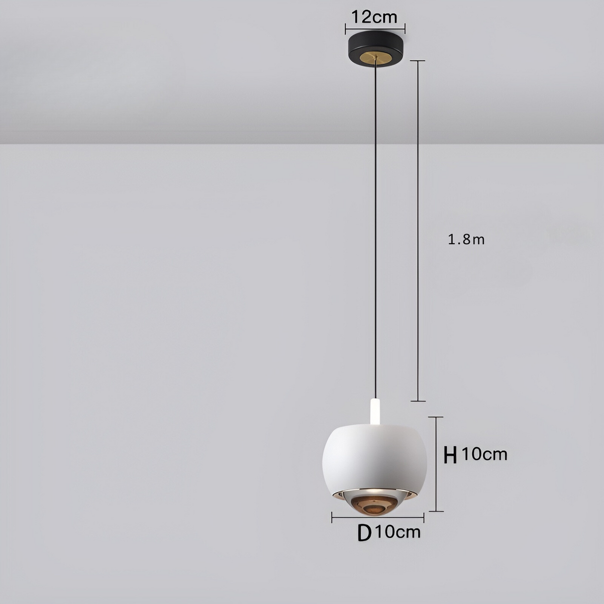 OrbitGlow - Minimalistisk hänglampa med LED-ljus med elegant, cirkulärt design Carvallo
