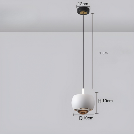 OrbitGlow - Minimalistisk hänglampa med LED-ljus med elegant, cirkulärt design Carvallo