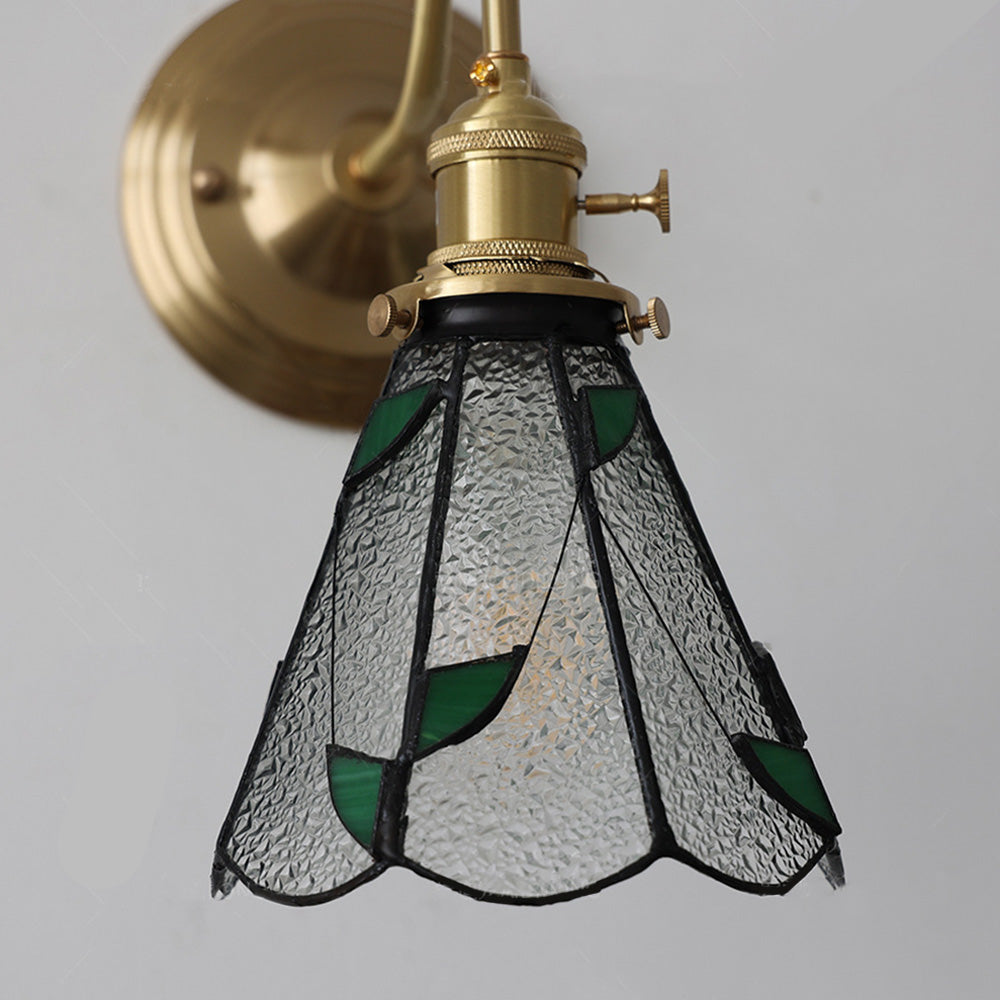 Vägglampa med vintage glas skugga armatur Carvallo