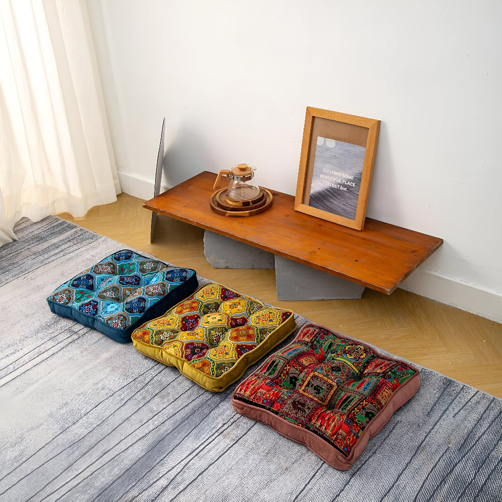 Marockansk kudde med knytband – Boho-Chic Comfort MILA Sverige