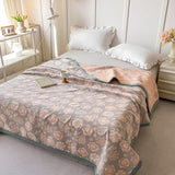 Retro Blomma Sommar Bomull Gasväv Täcke Carvallo