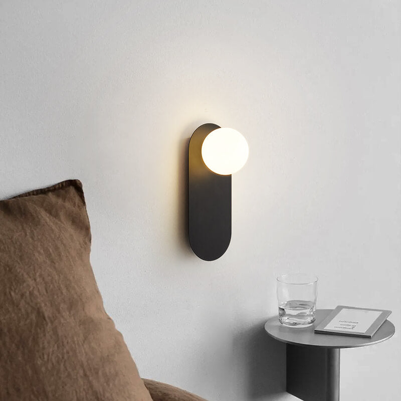 Vägglampa Modern Glasglob Metall Design Carvallo