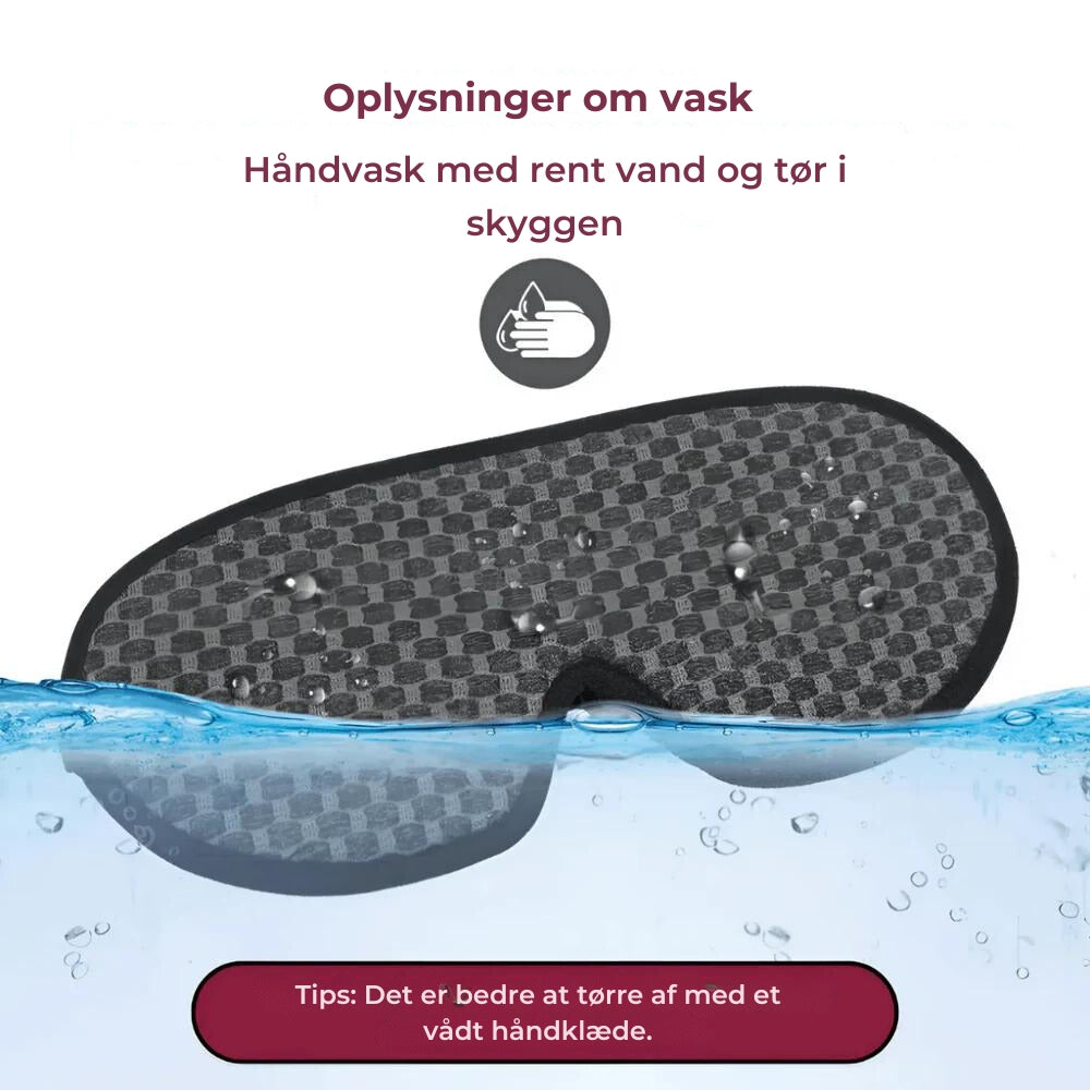 NoirNap - Ergonomically contoured eye mask with 3D Fit for full light blocking and comfort Carvallo