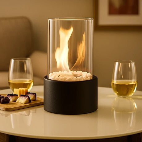 Portabel Bordskamin i Metall för Inomhusbruk Carvallo