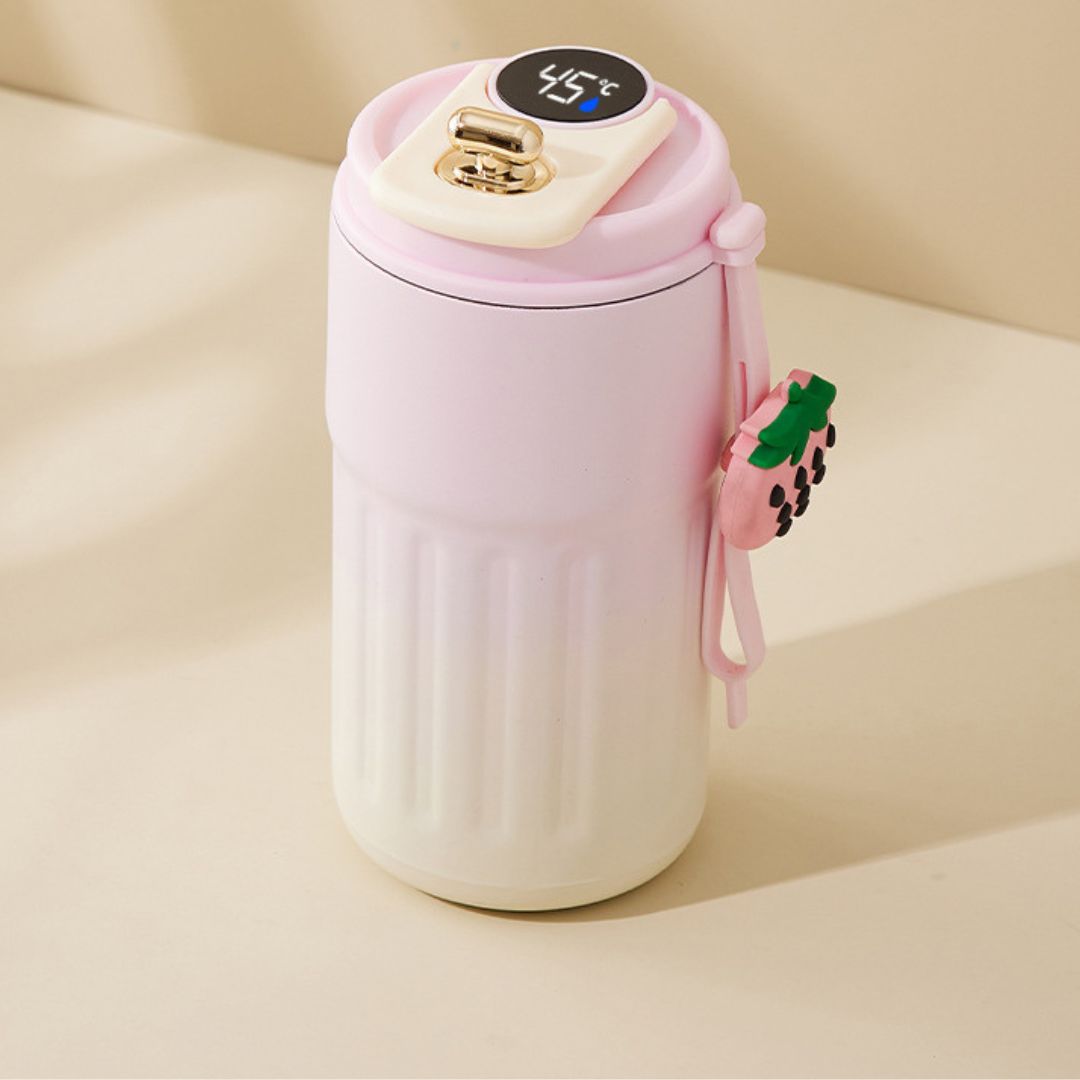 Rostfritt stål kaffekopp med LED temperaturvisning 450 ML Carvallo