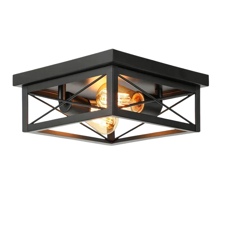 Carvallo - Taklampa i Järn med Vintage-Inspirerad Modern Rustik Stil Carvallo