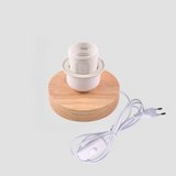 RetroWood - Trä Bordslampa med Ljusboll för Stämningsfull Belysning Carvallo