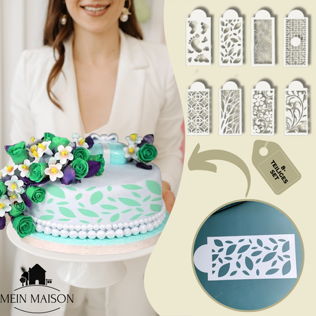 DecoLace™ - DIY-tårtdekorationsform i spets Carvallo