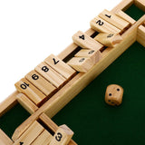 Trä Shut the Box Tärningsspel Bräde Carvallo