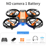Mini RC Drönare – 480P Kamera WiFi FPV, Höjdhållning och Vikbar Design-Radiostyrt-BB-Orange-Ingen kamera-1st Batteri-Hemnix