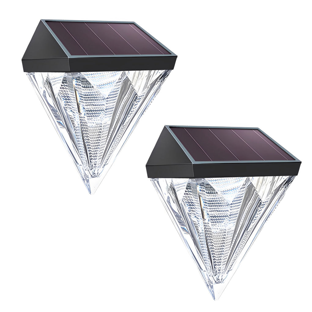 2 Stuks Geometrisk LED Vattentät Svart Solvägglampa Carvallo