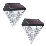 2 Stuks Geometrisk LED Vattentät Svart Solvägglampa Carvallo