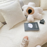 Minimalist All-Season Solid Cotton Geometric Sofföverdrag Carvallo